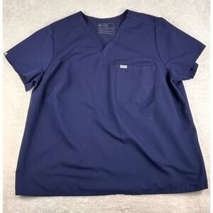 FIGS Catarina One-Pocket Scrub Top 4XL Navy Blue Women's Technical Collection